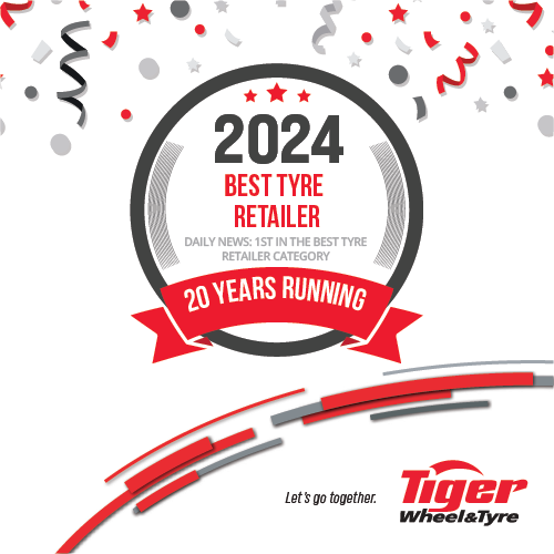 Tiger Wheel & Tyre Voted Best Tyre Retailer for 20 Years Running